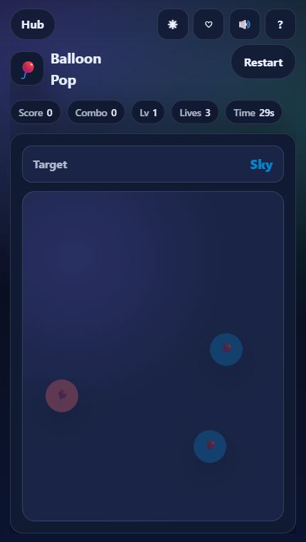 Balloon Pop gameplay screenshot