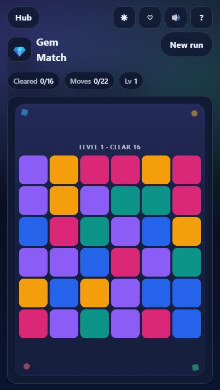 Gem Match gameplay screenshot