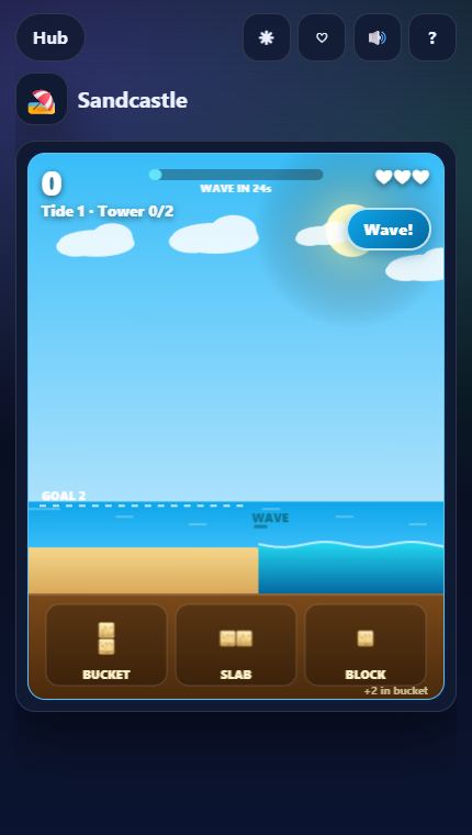 Sandcastle gameplay screenshot