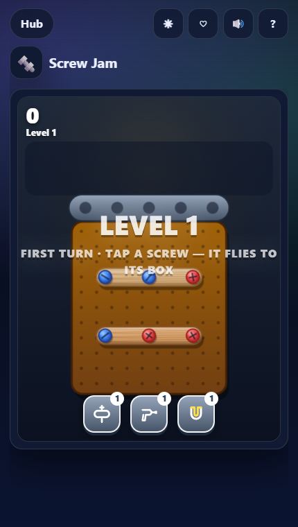 Screw Jam gameplay screenshot