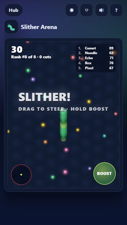 Slither Arena gameplay screenshot