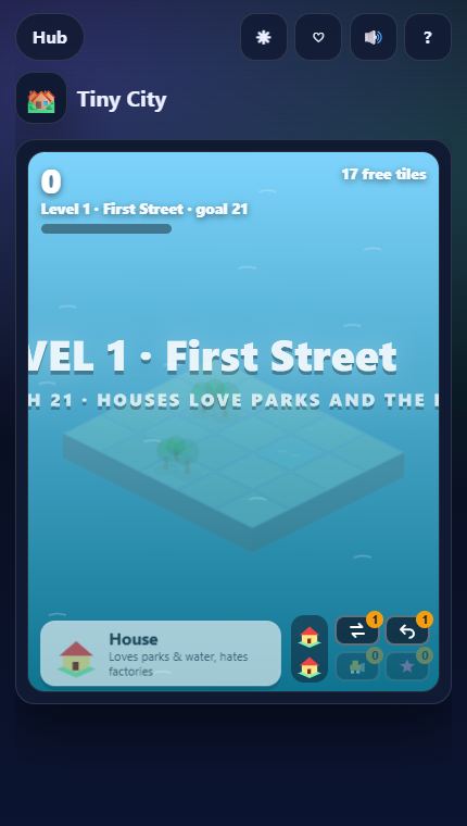 Tiny City gameplay screenshot